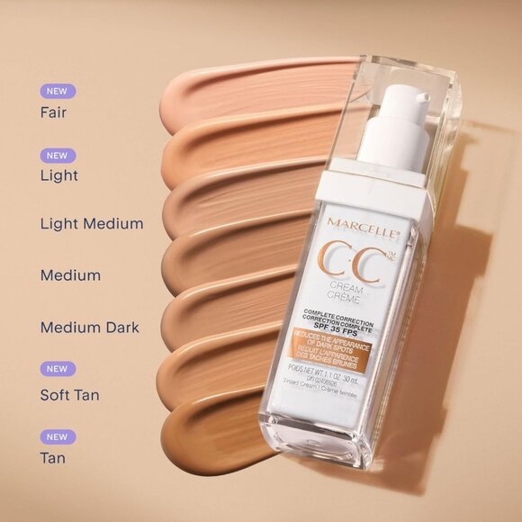 NEW Marcelle CC Cream SPC 35 | Medium Dark - Picture 2 of 4